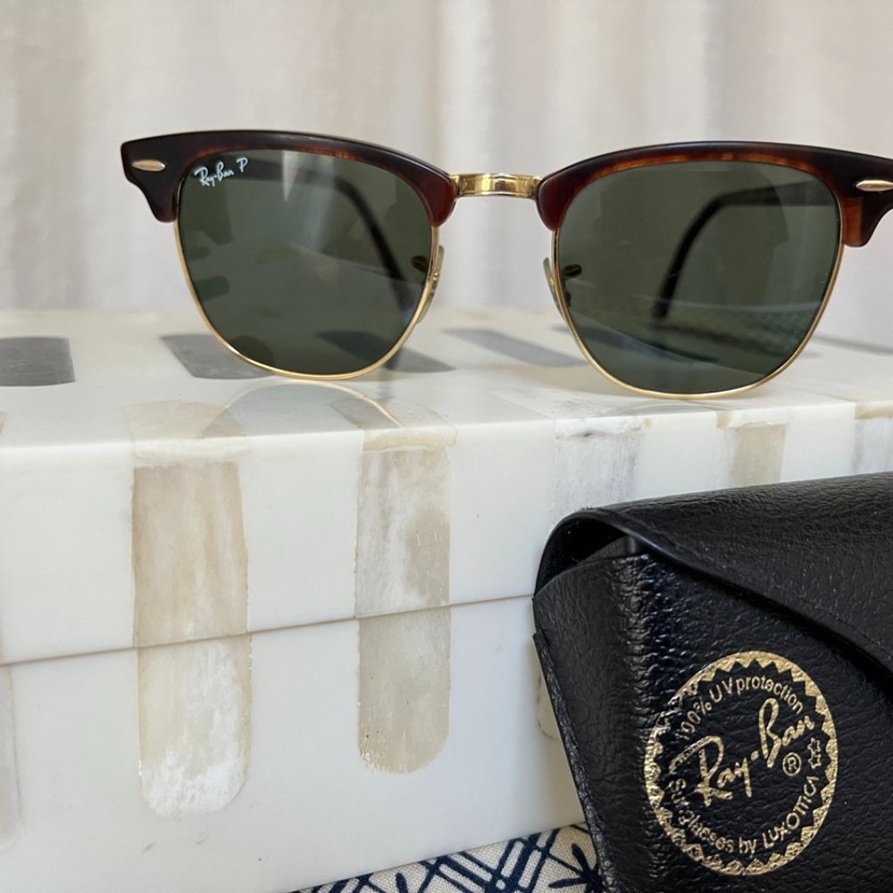 Ray-Ban Clubmaster Tortoise Polarized Sunglasses